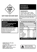 Chicken and Cranberry Sauce 120g IDDSI Level 6 Soft bite sized
