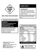 Lamb Ragu Oregano 120g IDDSI Level 4 Pureed